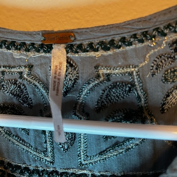 Free People Pink City Maxi Embroidered Blue Size S - Picture 10 of 10